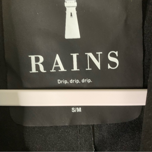 Rains Black Hooded Jacket - Picture 7 of 12